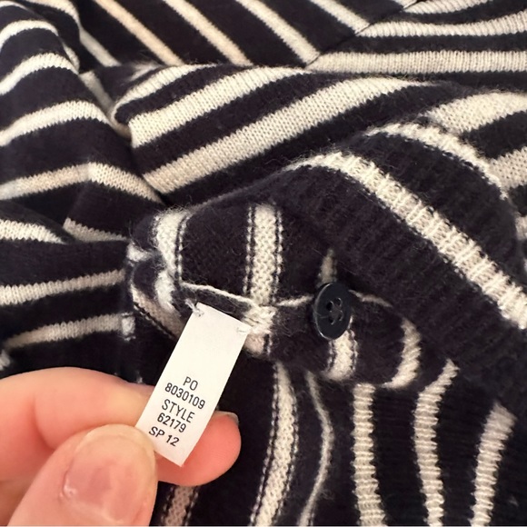 NWOT Crewcuts Collection 100% Cashmere Mixed Stripe Cardigan — Size 14 - Picture 6 of 6
